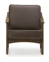 Dixon Swing Chair, Dark Brown Aniline Leather