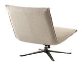 Flint Lounge Chair with Tilt Function, Beige Textile