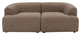 Mindy 2-pers. Sofa, Brown textile