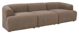 Mindy 3-pers. Sofa, Brown textile