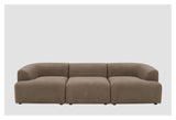 Mindy 3-pers. Sofa, Brown textile