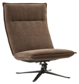 Nelson Recliner with tilt and adjustable headrest, Brown textile