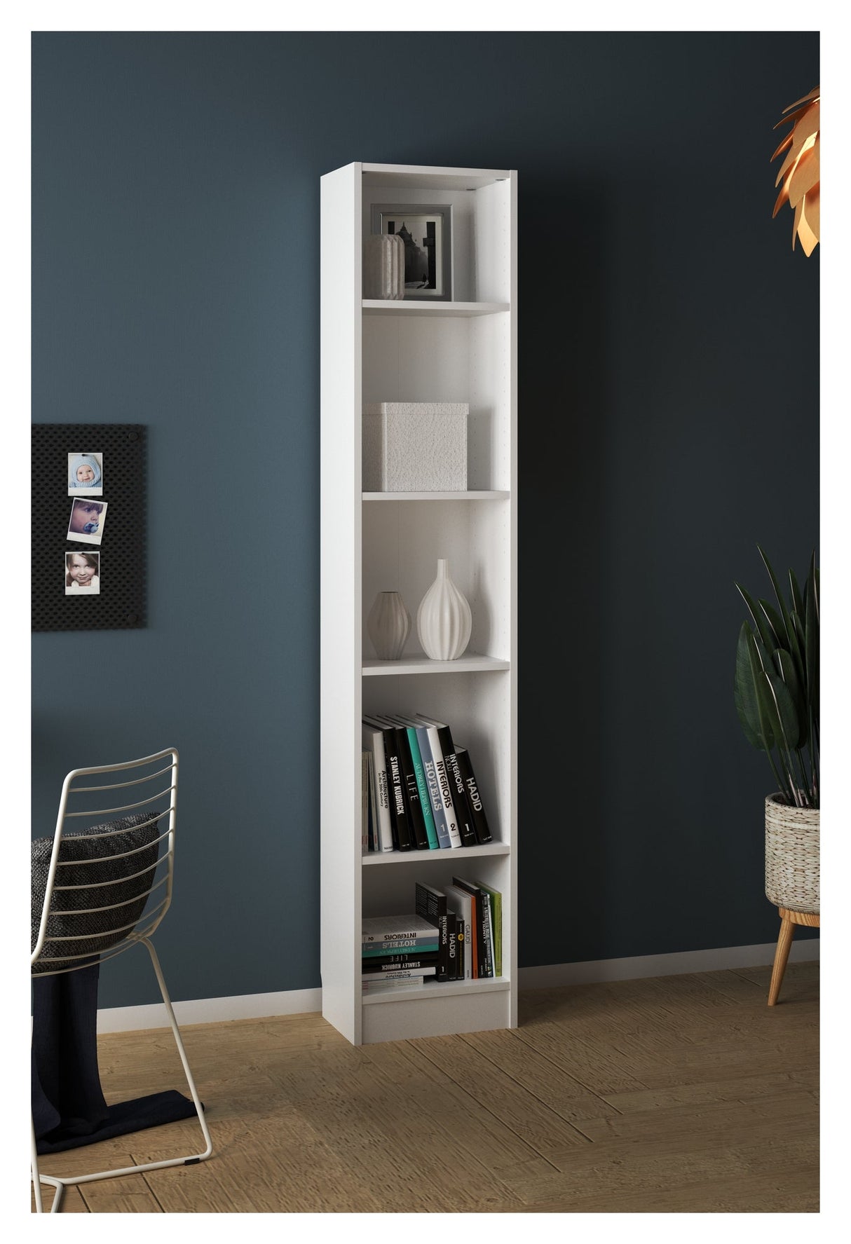 Basic Bookcase - White H:203 B:40