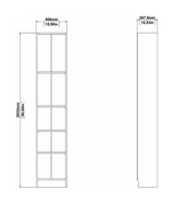 Basic Bookcase - White H:203 B:40