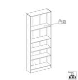 Basic Bookcase - White H:203 B:79