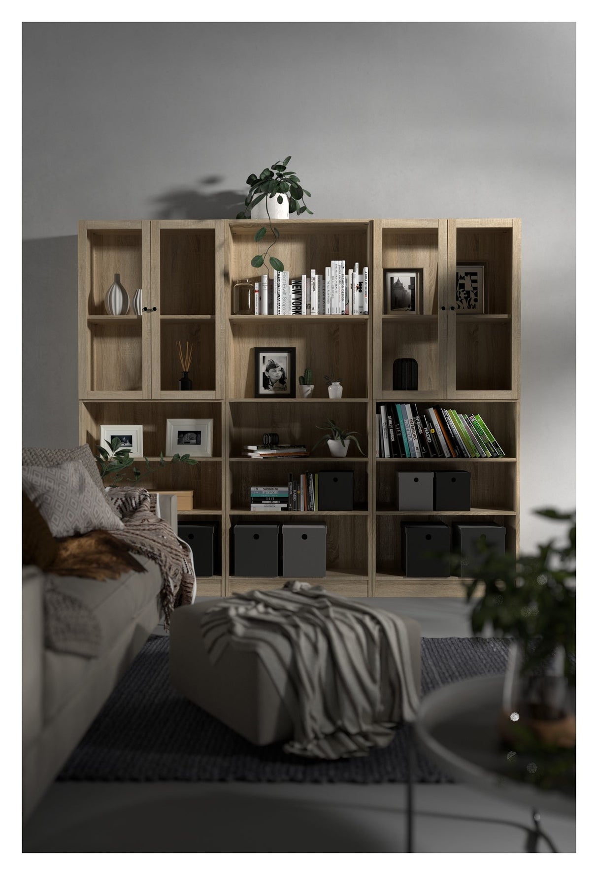 Basic Bookshelf - Light Wood H:203 B:79