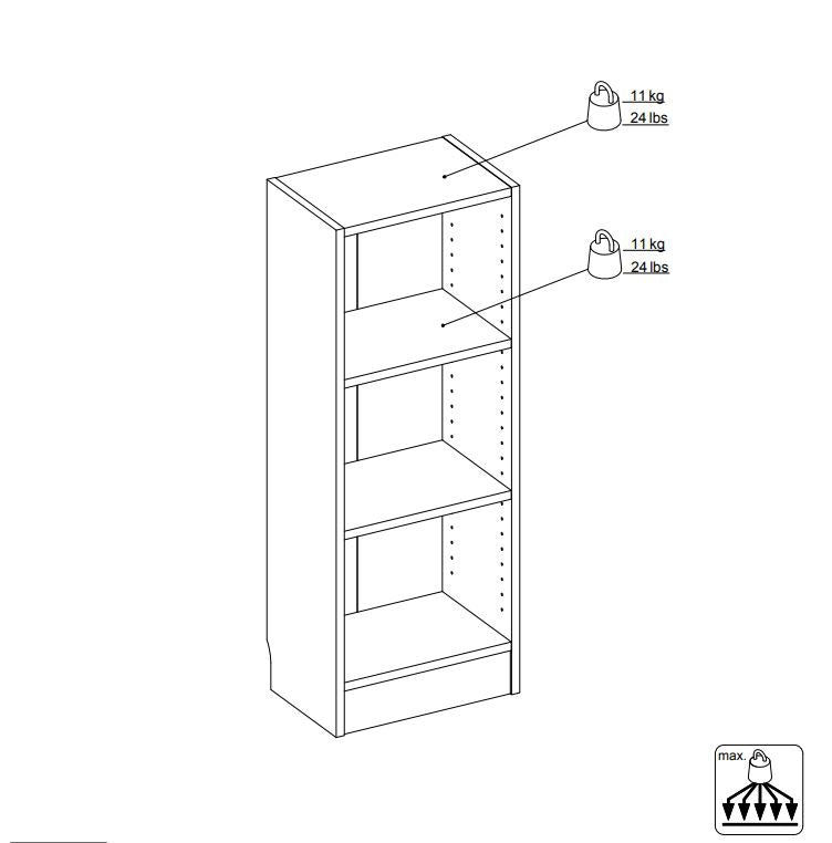 Basic bookshelf, Light wood