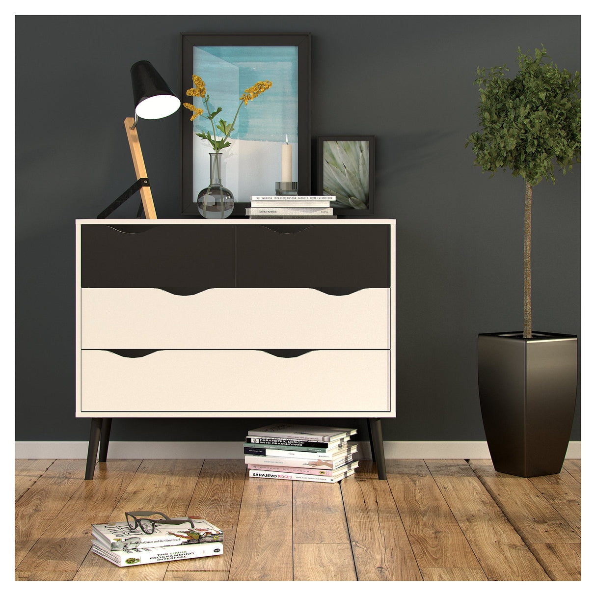 Delta Chest w/4 drawers - Black