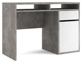 Function Plus Desk 1 Door and Drawer, Oxide Gray/White