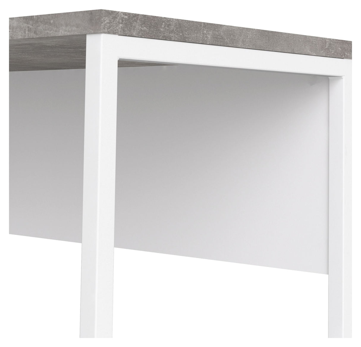 Function Plus Desk, White Oxide Concrete