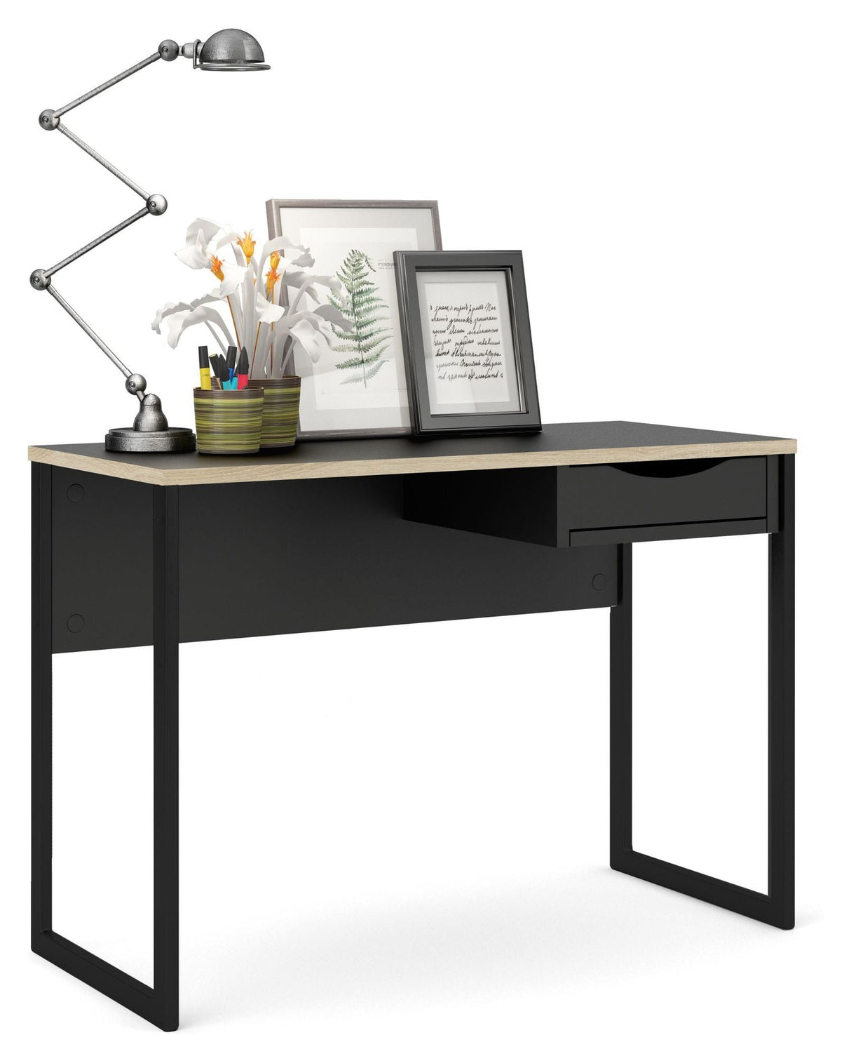 Function Plus Desk, Matte Black, B:110