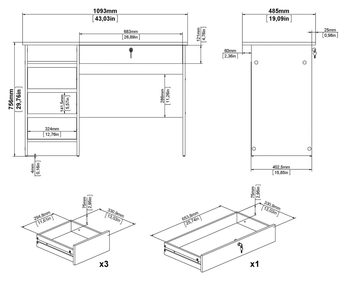 Function Plus Desk Matte Black