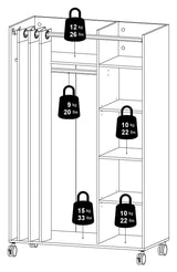 Kit Wardrobe insert, White