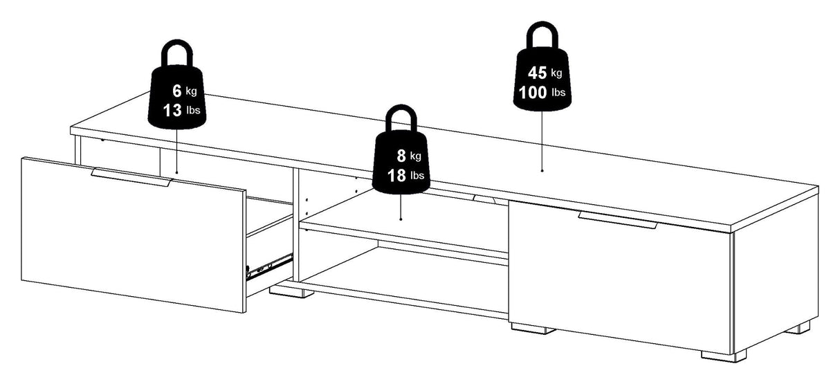 Match TV Furniture, Matte Black