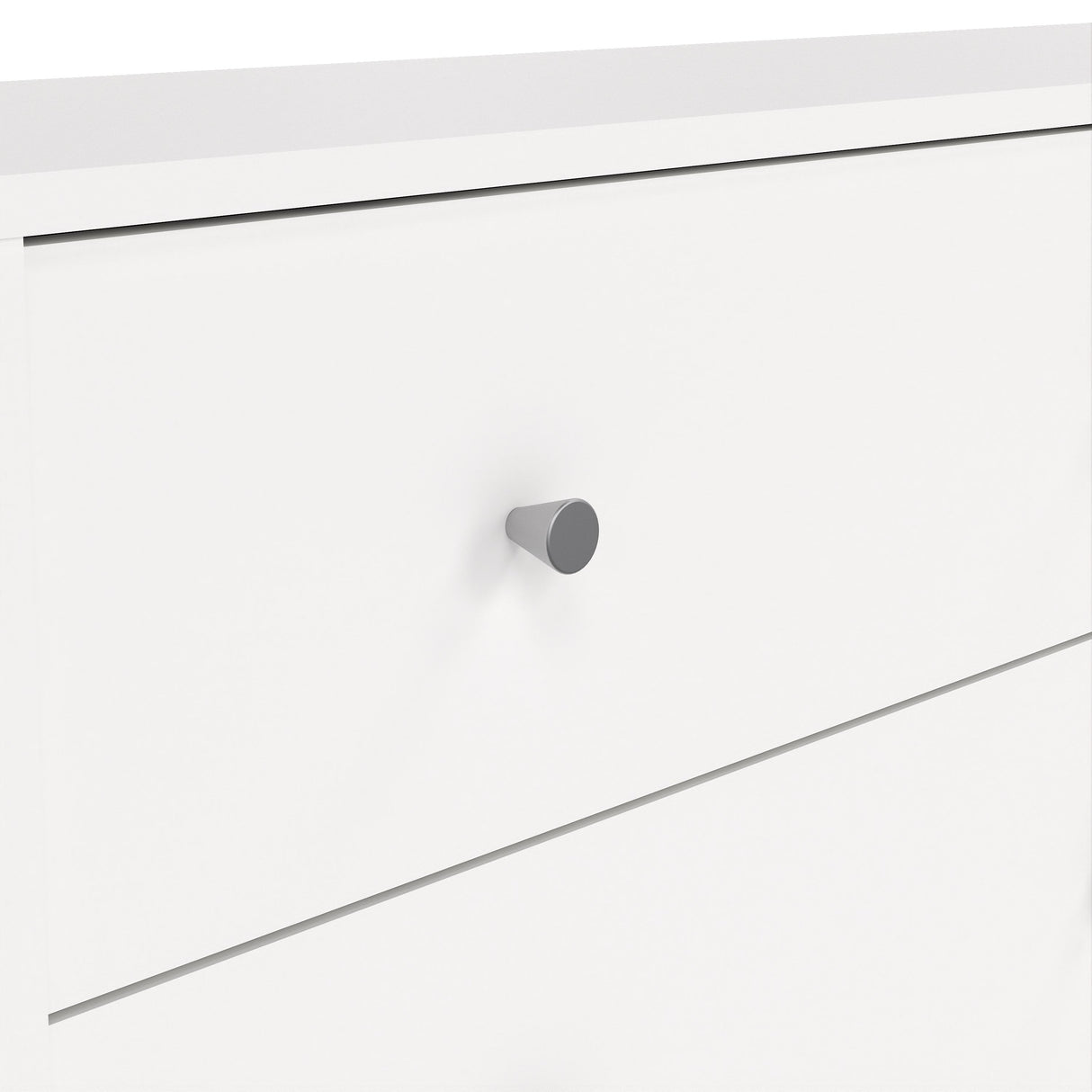 May Double chest of drawers with 6 drawers, 143x30x68, White