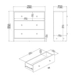 May Chest w. 3 drawers, Jackson Hickory