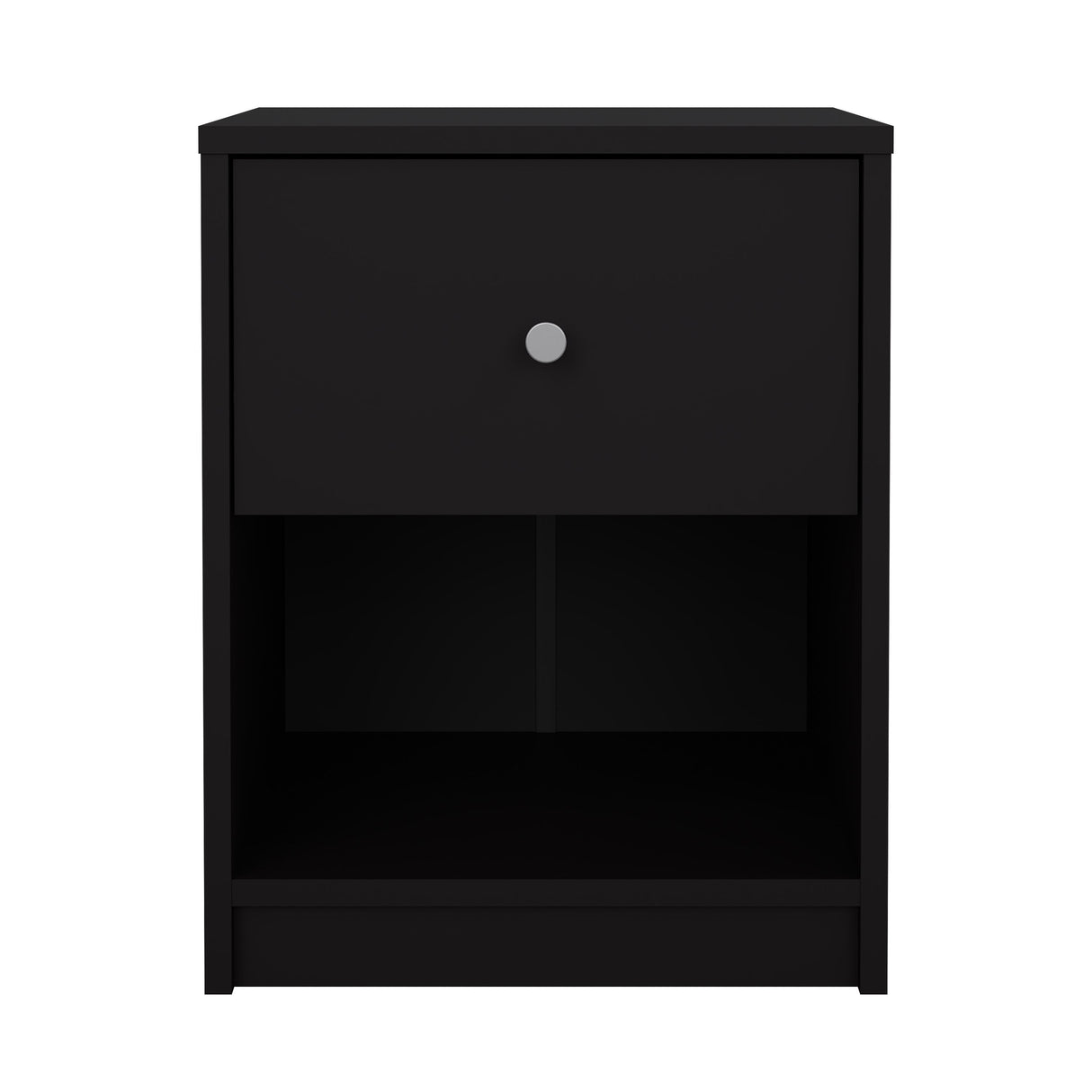 May Bedside table with 1 drawer, Black