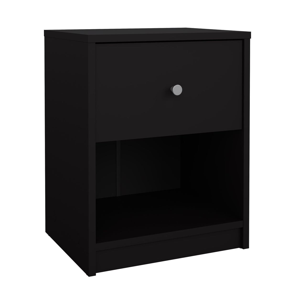 May Bedside table with 1 drawer, Black