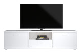 Media TV table with 2 doors, white, B:147