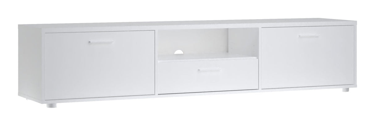 Media TV table with 2 doors, white, B:177