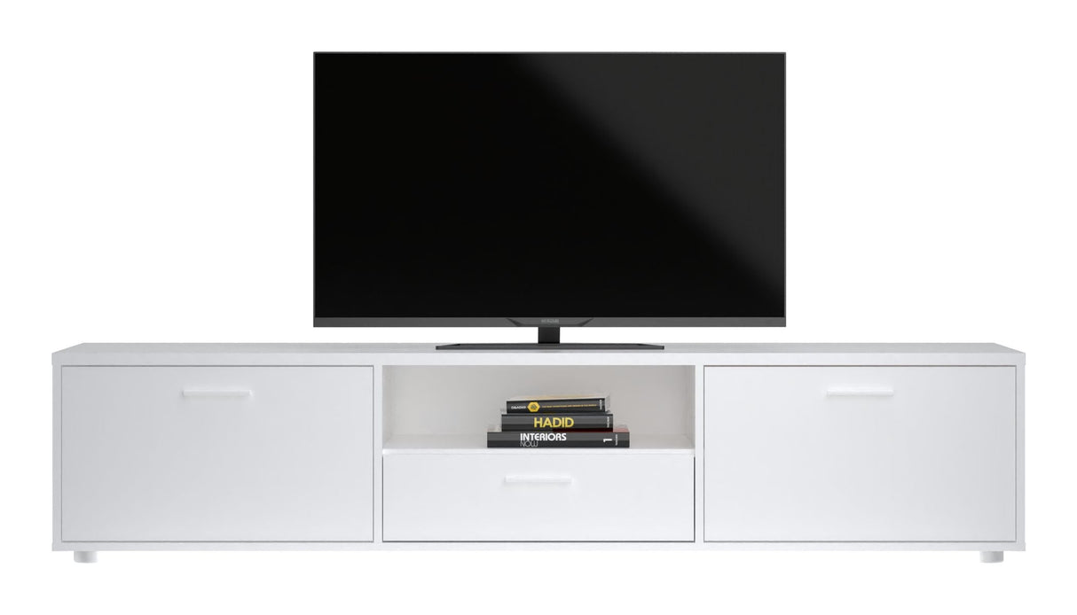 Media TV table with 2 doors, white, B:177