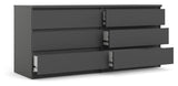 Naia Double dresser w. 6 drawers, Black