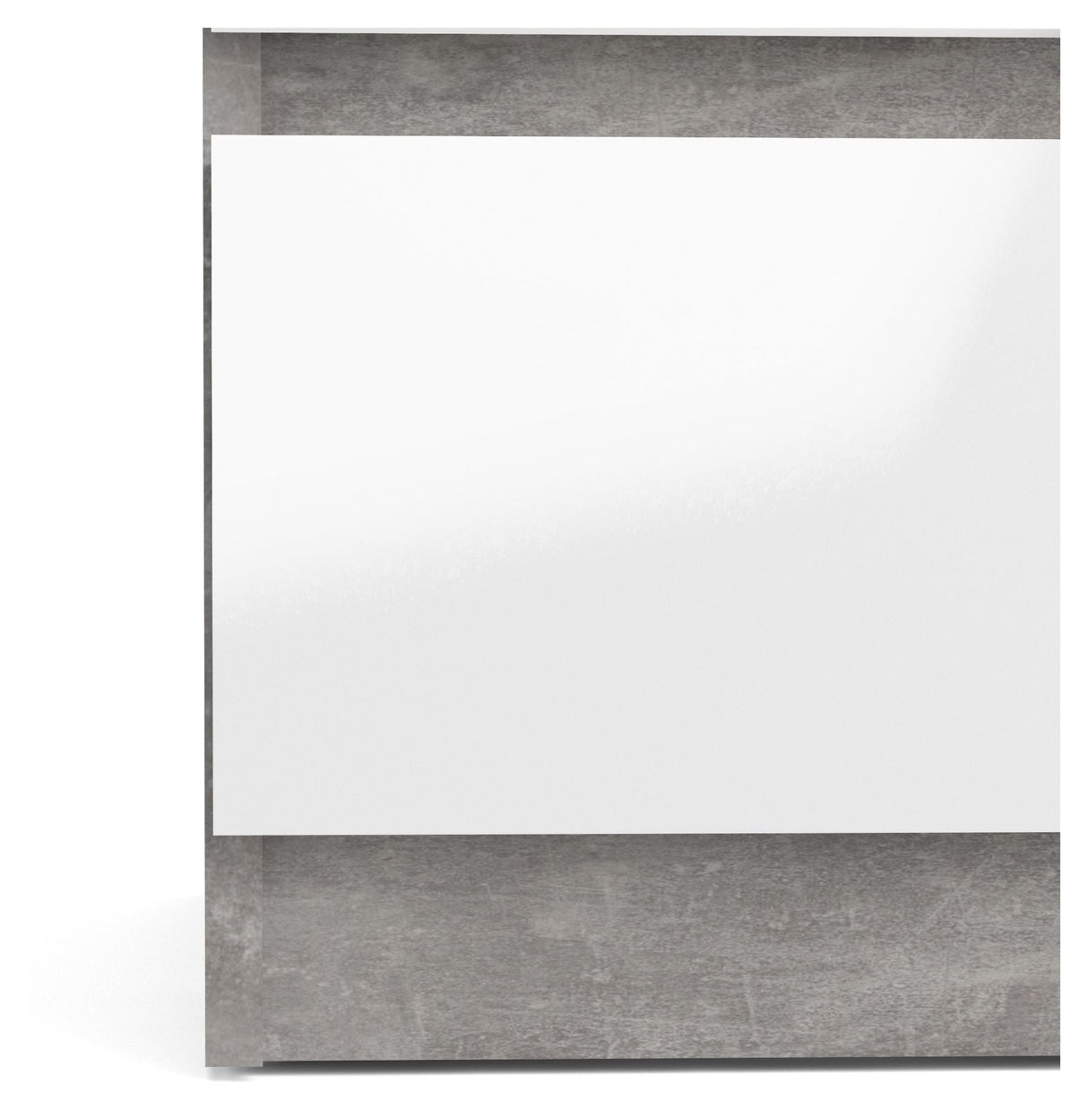 Naia Chest 5 drawers, Concrete look/White