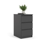 Naia, Chest w. 3 drawers high - Black