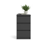 Naia, Chest w. 3 drawers high - Black