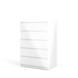 Naia Chest w. 5 drawers, White high gloss