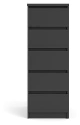 Naia Chest w. 5 drawers, Black, B:40