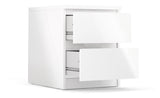 Naia Nightstand 2 drawers, White high gloss