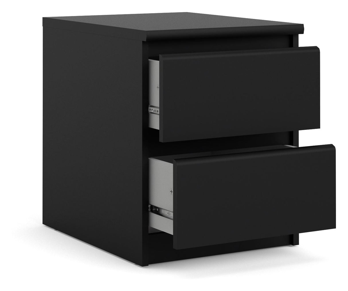 Naia Nightstand 2 drawers, matt black