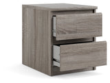 Naia Nightstand 2 drawers - Truffle