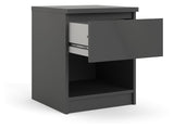 Naia Nightstand w. 1 drawer, Black