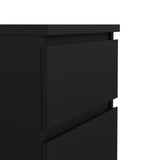 Naia Bedside table with 2 drawers, Mat Black