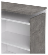 Naia Bed board with storage, B160, Concrete look/White