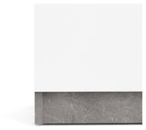 Naia Sideboard 2 doors/4 drawers, Concrete look/White