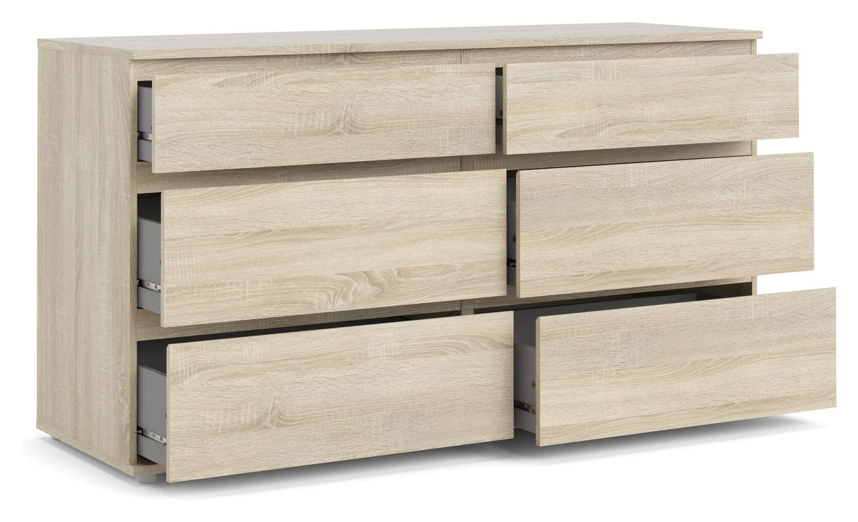 Nova Double Chest w. 6 drawers, Oak-look