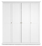 Paris Wardrobe with 4 doors, 200x181, White