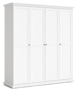 Paris Wardrobe with 4 doors, 200x181, White