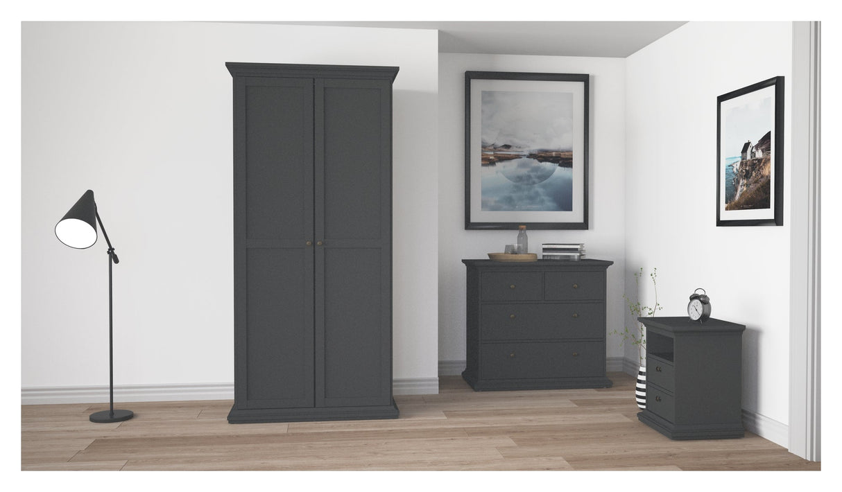 Paris Wardrobe 200x96 - Matte gray