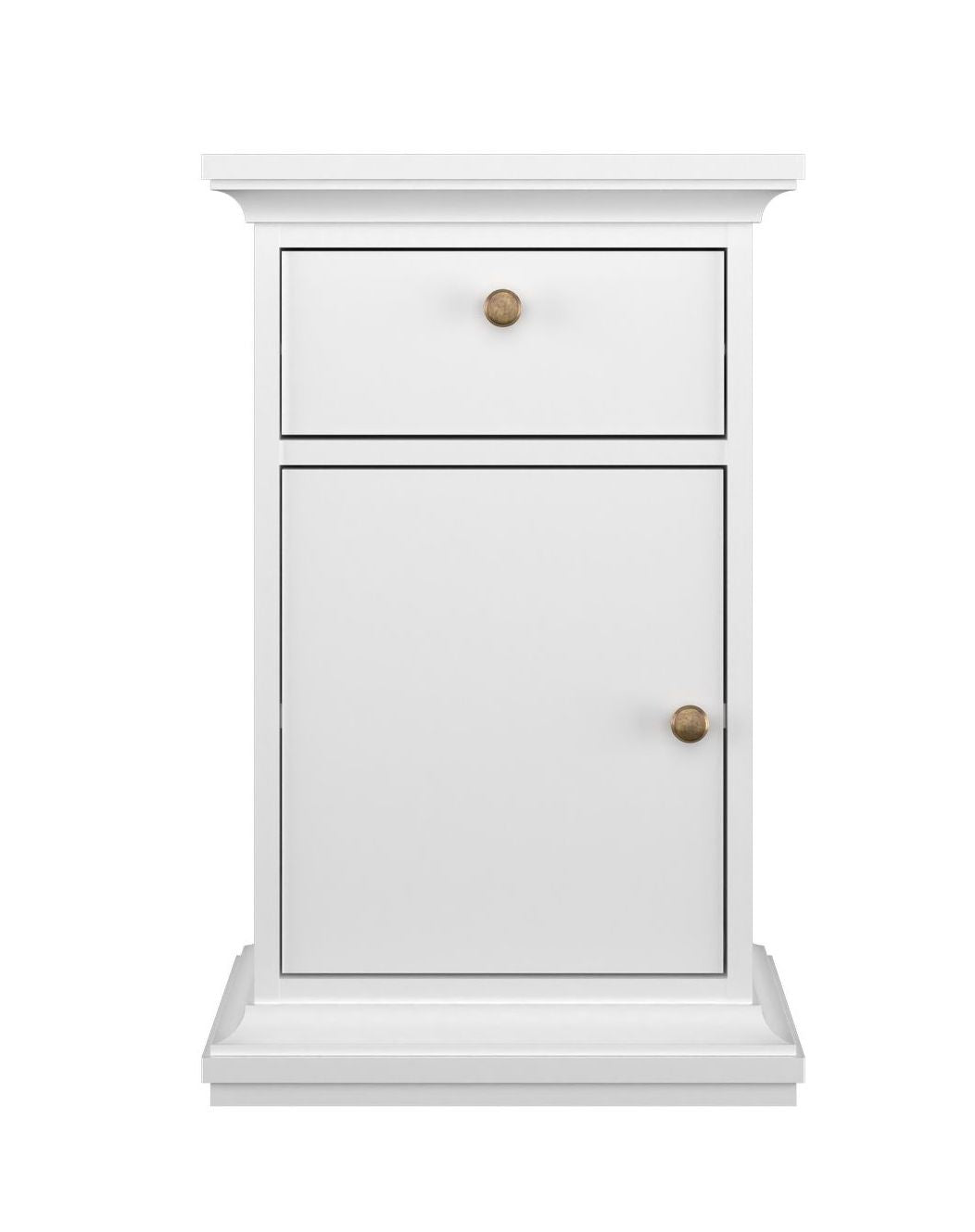 Paris Bedside table with door, white