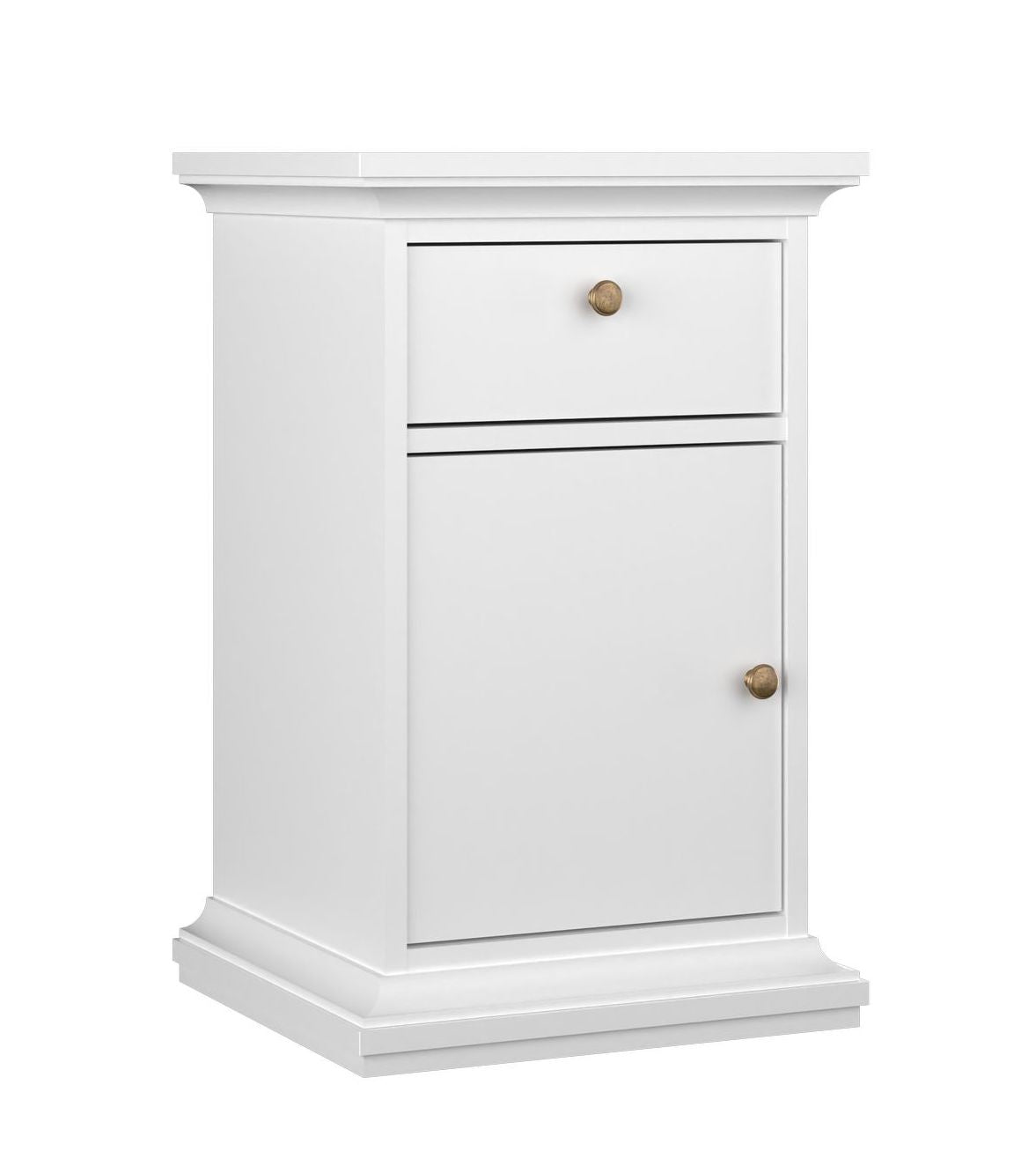 Paris Bedside table with door, white