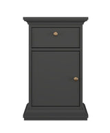 Paris Bedside table with door, matt gray