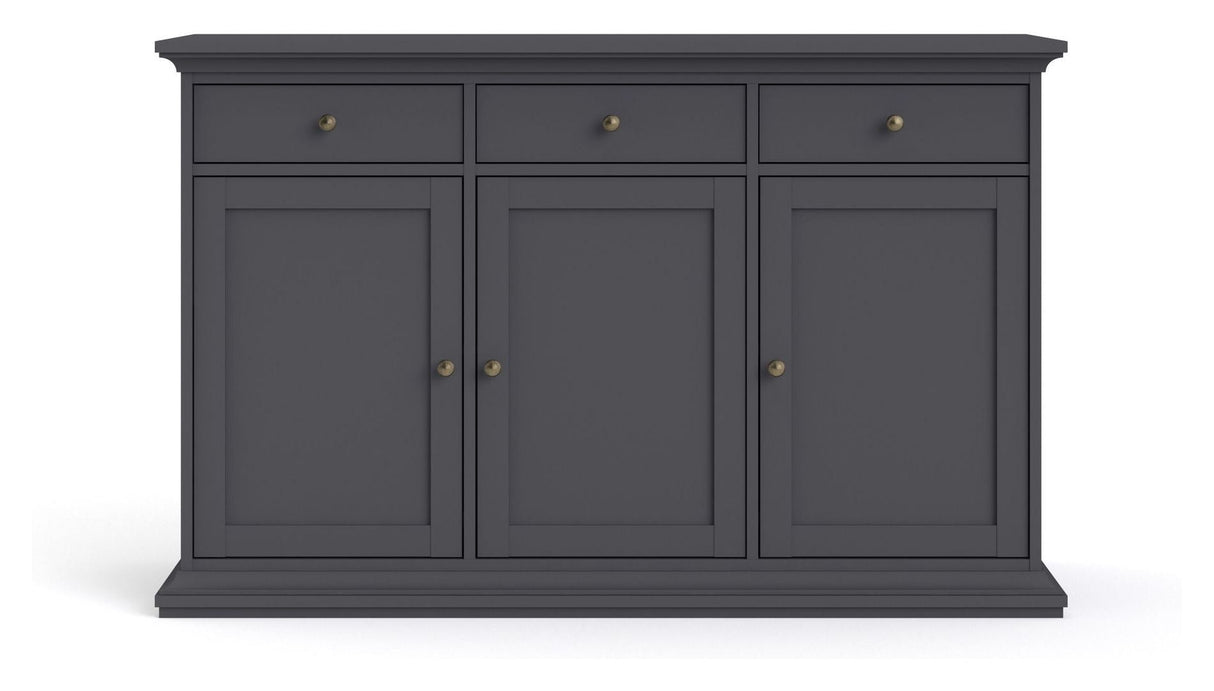 Paris Sideboard 3 doors + 3 drawers, Gray