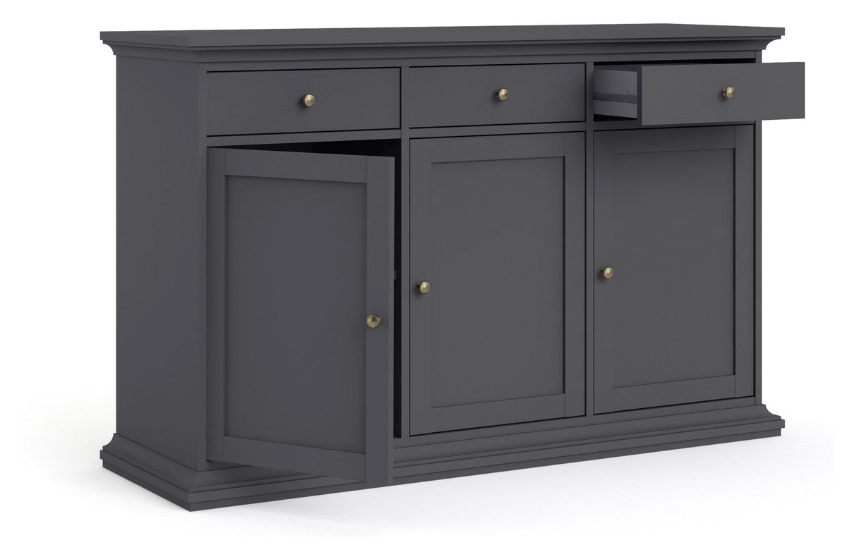 Paris Sideboard 3 doors + 3 drawers, Gray