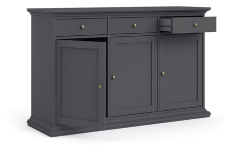 Paris Sideboard 3 doors + 3 drawers, Gray