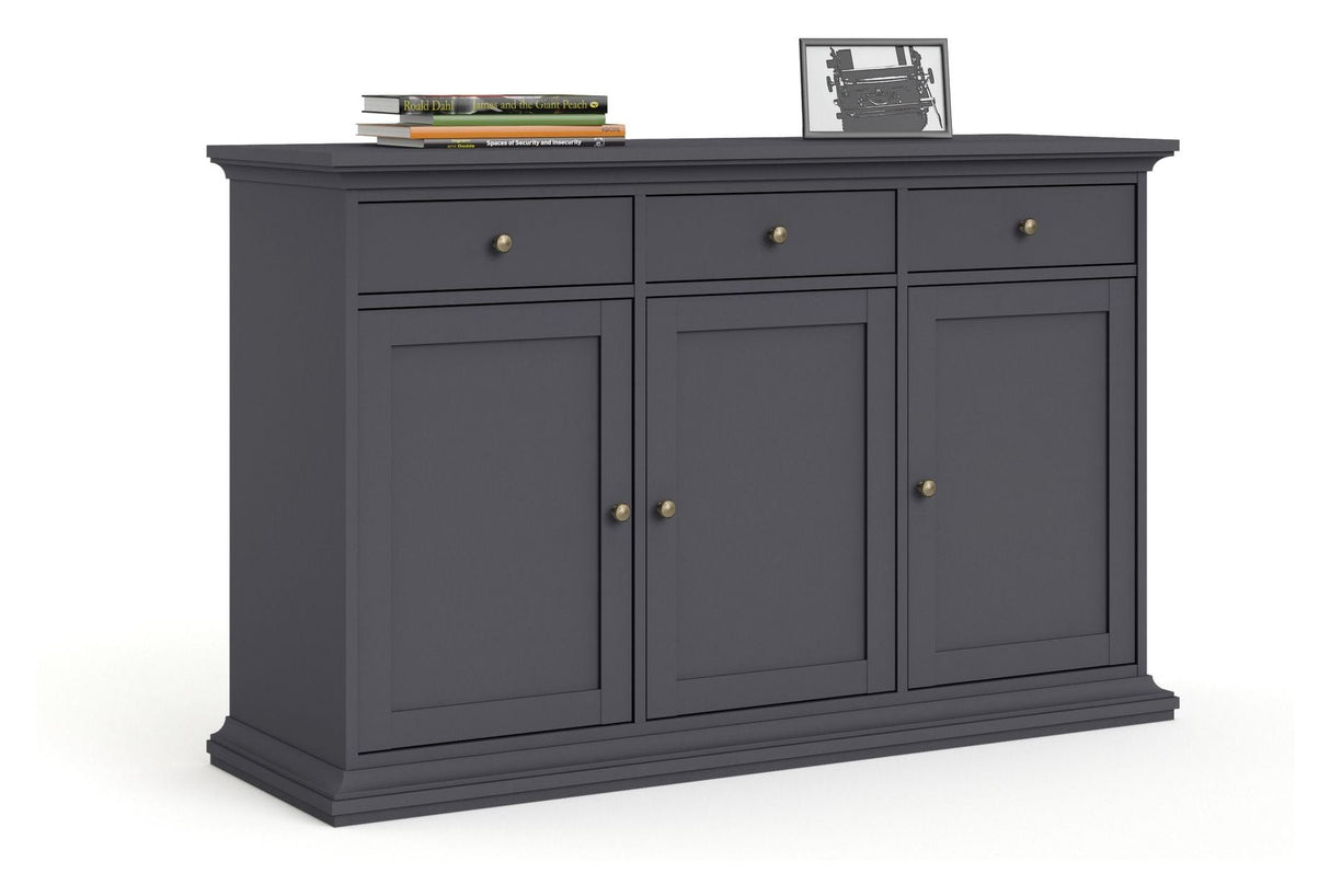 Paris Sideboard 3 doors + 3 drawers, Gray