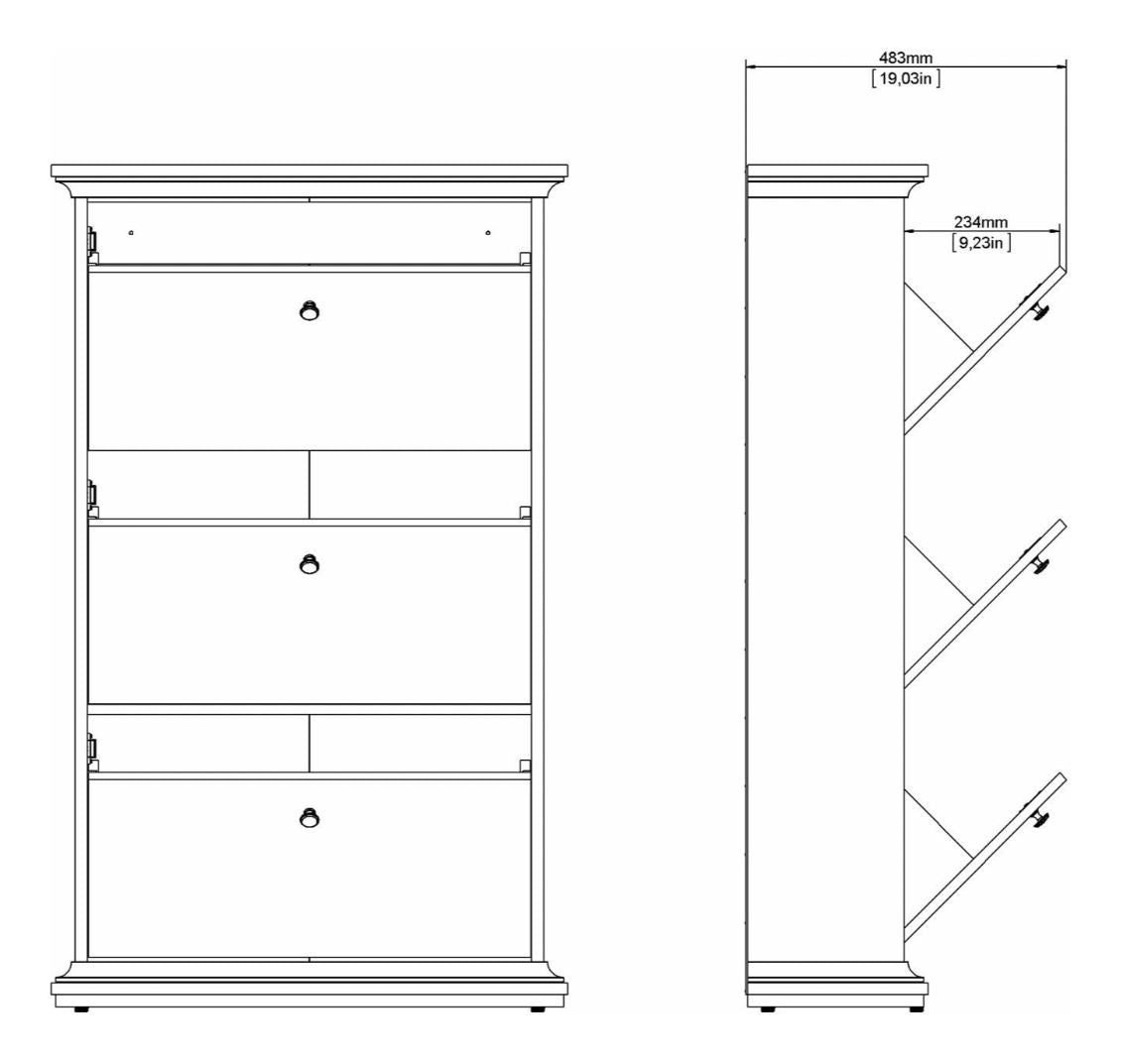 Paris Shoe Cabinet - White